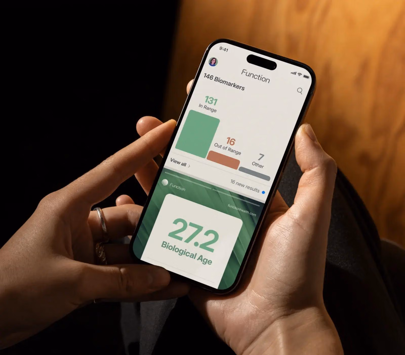 Function app in person's hands