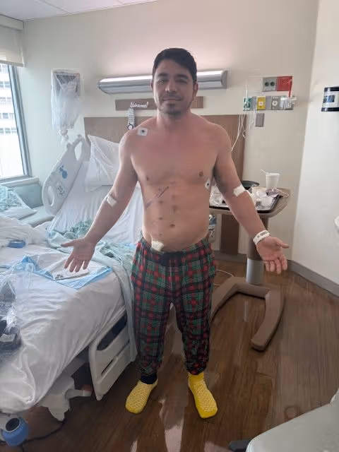 Mario after learning about his kidney tumor